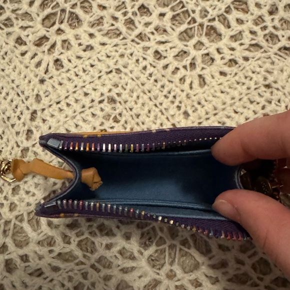 Vintage Dooney & Bourke Purple Tan Rainbow Logo Mini Gym Shoulder Bag Set Y2K - Picture 15 of 15